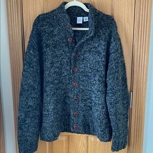 Armani Exchange Green and Gray Wool Knit cardigan size L
